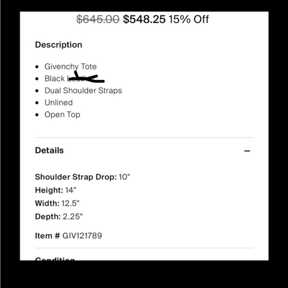 Givenchy Parfums Black Tote bag** Authentic - Picture 11 of 11